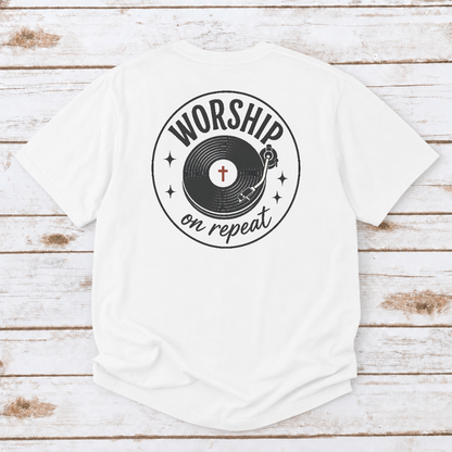 WORSHIP ON REPEAT UNISEX TEE