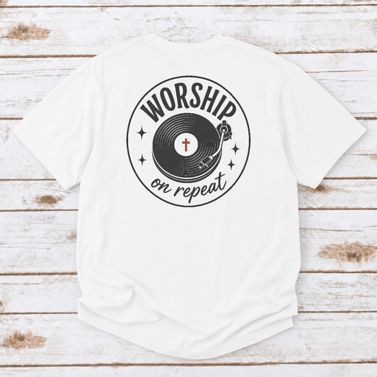 WORSHIP ON REPEAT UNISEX TEE