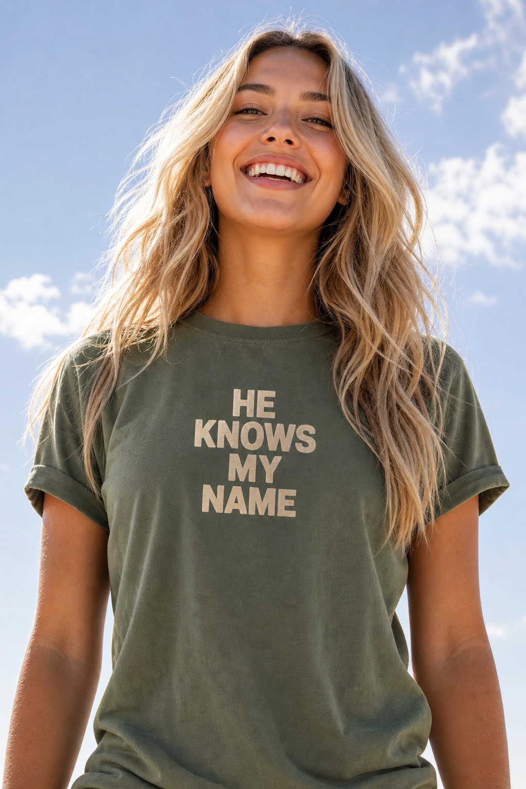 HE KNOWS MY NAME UNISEX TEE