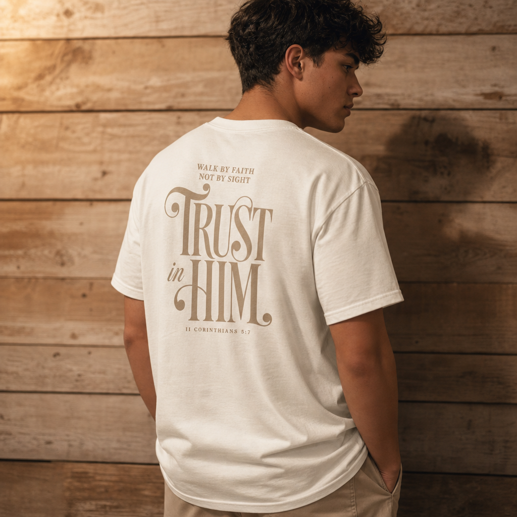TRUST IN HIM TEE- 2 CORINTHIANS 5:7