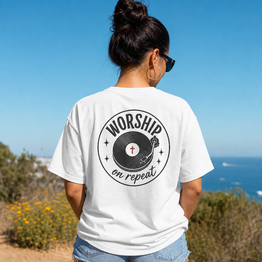 WORSHIP ON REPEAT TEE