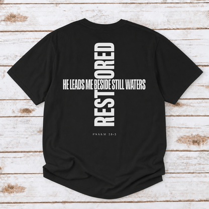 HE LEADS ME BESIDE STILL WATERS TEE- PSALM 23:2