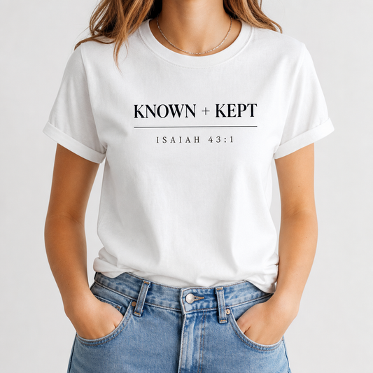 KNOWN + KEPT - ISAIAH 43:1 TEE