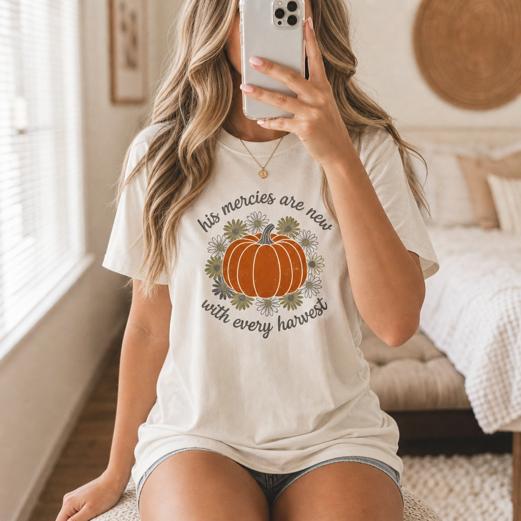 HIS MERCIES ARE NEW WITH EVERY HARVEST TEE